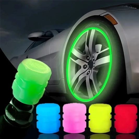 4pcs Luminous Valve Cap for Electric Vehicles, Motorcycles, Bicycles,