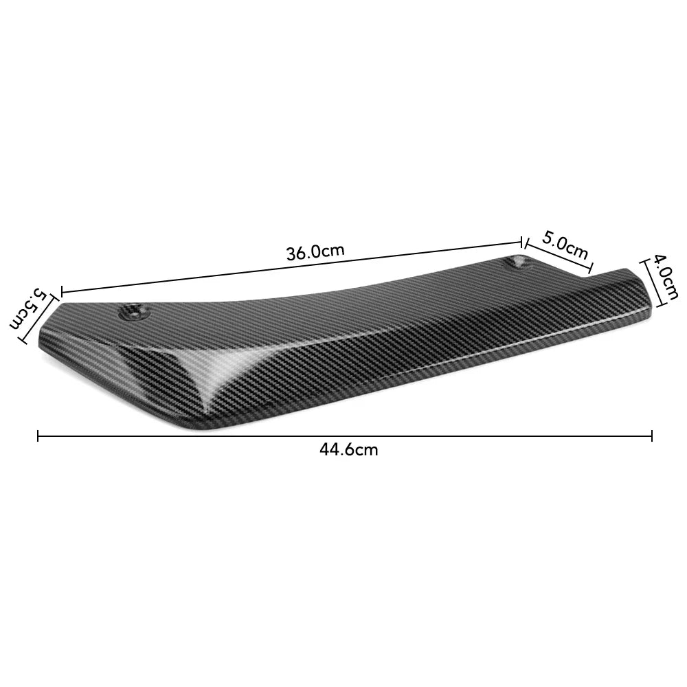 Glossy Black Rear Bumper Side Canards