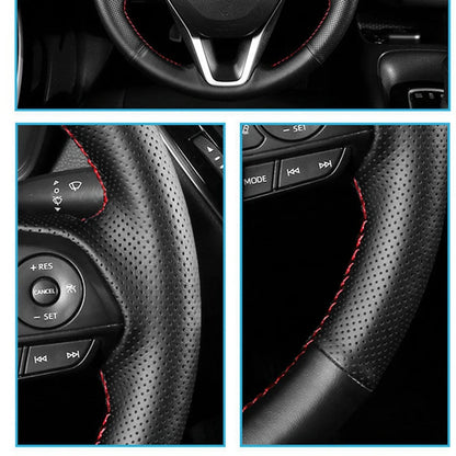 Steering Wheel Cover Anti-Slip Suede For Audi TT TTS (8J) A3 S3 (8P) Sportback 2006-2014 R8 (42)