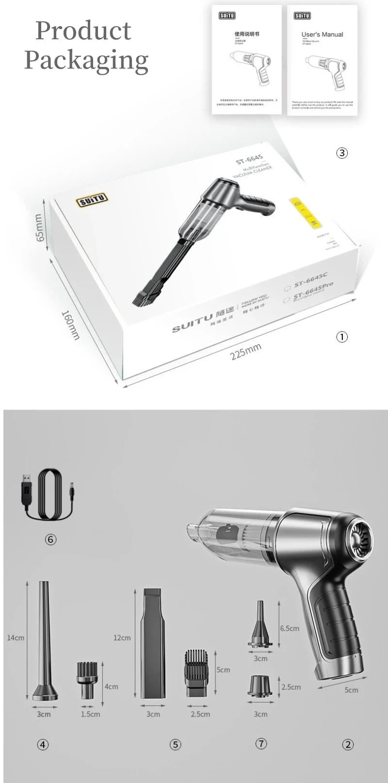 Wireless Vacuum Cleaner, Dual-purpose Dry and Wet Vacuum Cleaner