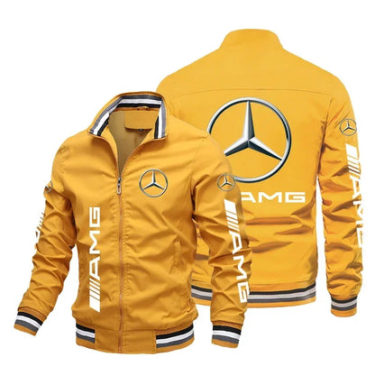 2024 New Mercedes-Benz Logo Print Motorcycle Racing Jacket Windbreaker Top Racing Team AMG Jacket Men Clothing