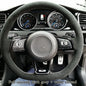 Steering Wheel Cover Anti-slip Black Suede For Volkswagen Golf 7 7.5 GTI Golf R MK7 Polo Scirocco 2015 2016 Car Accessories
