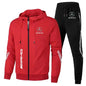 Mercedes-Benz Sweatshirt Suit Zip Up Hoodies+Pants 2 Piece Men's Set Running Racing