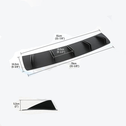 2pcs Double Layer 10 Fins Car Rear Bumper Lip For SEAT Leon Cupra MK3
