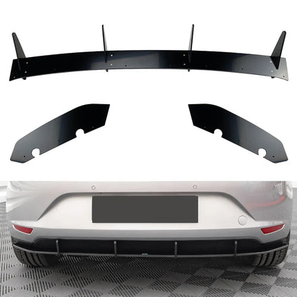Seat Leon Hatchback MK3 2013-2016 Car Rear Bumper Diffuser Spoiler
