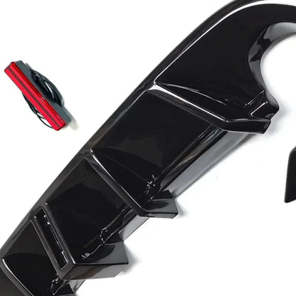 Rear Diffuser & Exhaust Tips for Volkswagen Golf MK6 GTI 2008-2013 Glossy Black