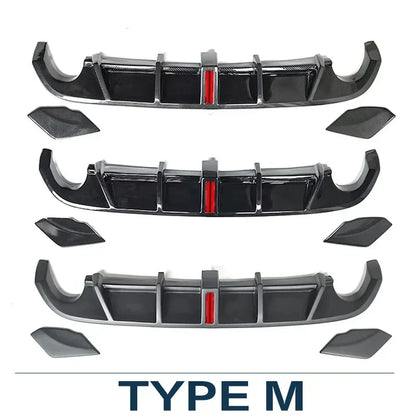Rear Diffuser & Exhaust Tips for Volkswagen Golf MK6 GTI 2008-2013 Glossy Black