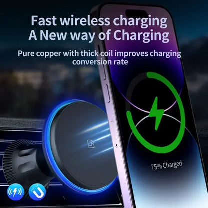 30W RGB Magnetic Car Wireless Charger