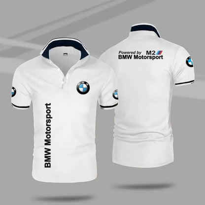 2024 New Men's Cycling Sport Bicycle BMW High Quality Polo Shirt Street Outdoor Fashion Leisure BMW Polo Shirt
