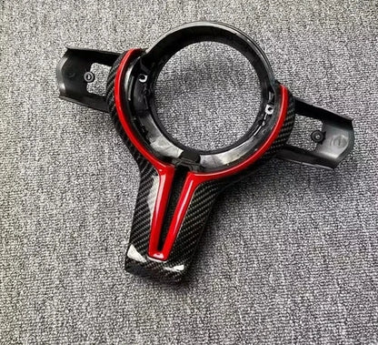 Carbon fiber steering wheel trim cover For F20 F22 F30 F31 F32 F33 F36