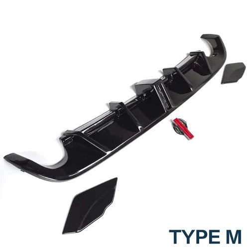 Rear Diffuser & Exhaust Tips for Volkswagen Golf MK6 GTI 2008-2013 Glossy Black