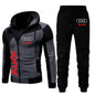 Autumn Audi Tracksuit Men Audi Logo Print Men Sportswear 2 Piece Sets Running Hoodies Sweatshirt and Sweatpants Sweat Suit Men