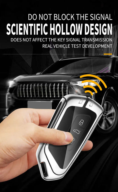 Metal Key Case Cover For VW Volkswagen Golf 8 Mk8 Skoda Octavia