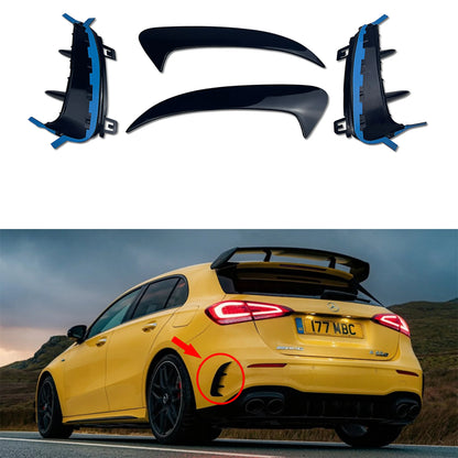Pair Rear Bumper Canards Splitter For Mercedes Benz W177 AMG Line Hatchback A180 A200 A220 A160 A250 A35 2019