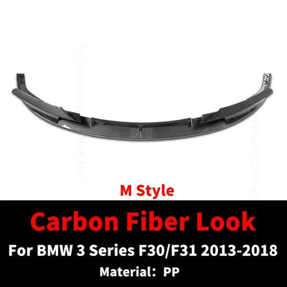 M Style Front Spoiler Bumper Lip Chin Splitter Air Dam For BMW 3