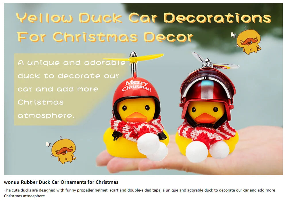 Dashboard Duck Christmas Decoration