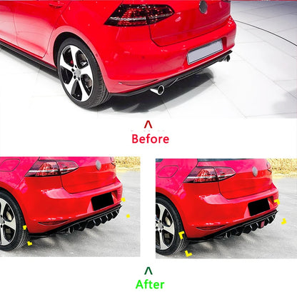 VW Golf Mk7 GTI GTD Mk7 TDI TSI 2012-2017 Rear LED Diffuser