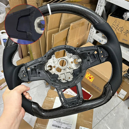 Carbon Fibre Steering Wheel Leather VW Golf MK7 MK7.5