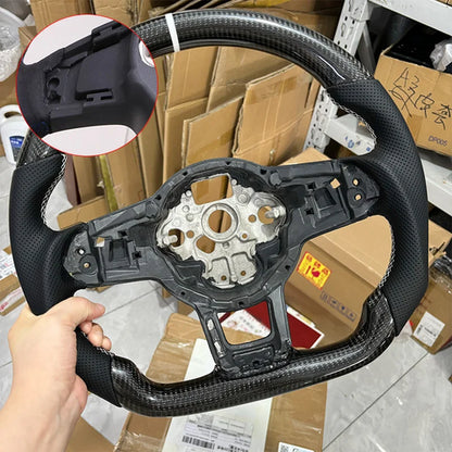 Carbon Fibre Steering Wheel Leather VW Golf MK7 MK7.5