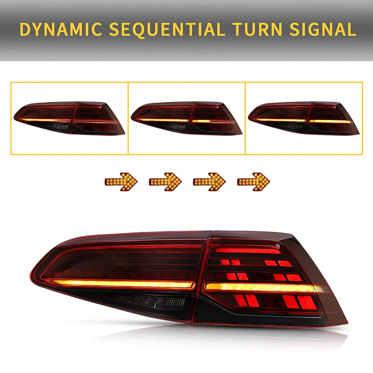 LED Tail Lamps Assembly For VW Volkswagen Golf MK7 Golf7.5 TSI/TDI 2013 - 2020