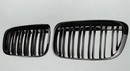 Dual Line 2 Slats Front Bumper Grills Kidney Grille BMW X1