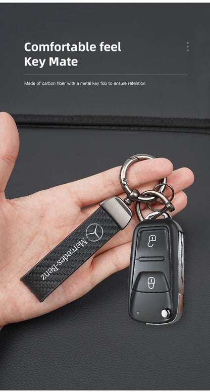 Keychain Vintage Leather For Mercedes Benz