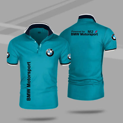2024 New Men's Cycling Sport Bicycle BMW High Quality Polo Shirt Street Outdoor Fashion Leisure BMW Polo Shirt