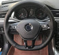 Hand-stitched Black Leather Steering Wheel Cover for Volkswagen Golf 7 7.5 Mk7 New Polo Passat B8