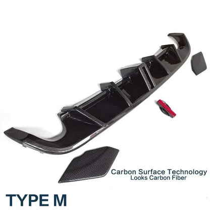 Rear Diffuser & Exhaust Tips for Volkswagen Golf MK6 GTI 2008-2013 Glossy Black