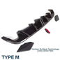 Rear Diffuser & Exhaust Tips for Volkswagen Golf MK6 GTI 2008-2013 Glossy Black